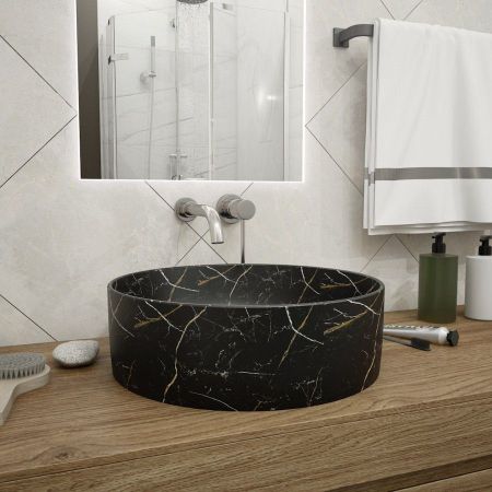 Раковина чаша Maretti EA13NS10-560MR, черный мрамор, артикул EA13NS10-560MR