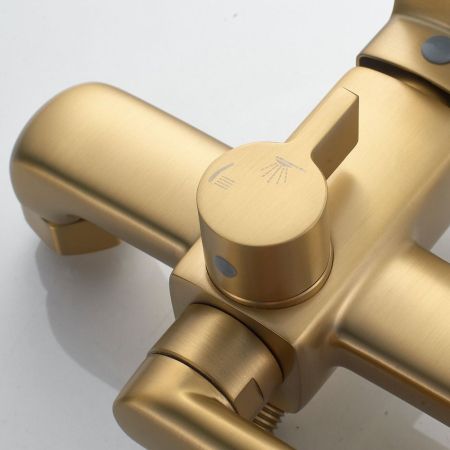Смеситель для ванны Shevanik S9902G, золотой сатин, артикул S9902G