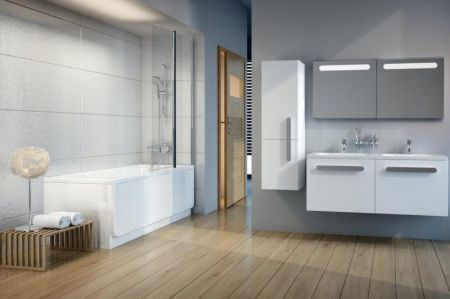 Шторка на ванну RAVAK CHROME (100*) CVS2 7QLA0C00Z1 (распашная, хром), шт, артикул 7QLA0C00Z1