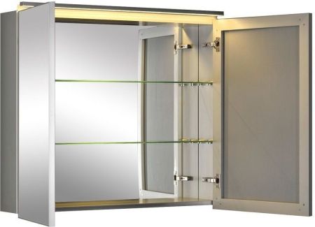 Зеркальный шкаф De Aqua Алюминиум 90 AL 505 090 S серебро