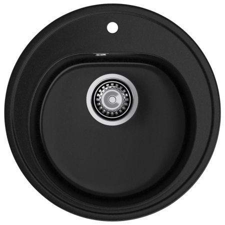 Кухонная мойка GranFest RONDO 510, черный, артикул R-510 черный