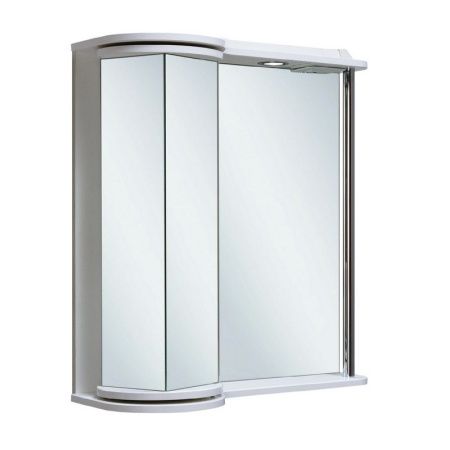 Зеркало со шкафом Runo Секрет 65 4620750021573 с подсветкой Белое