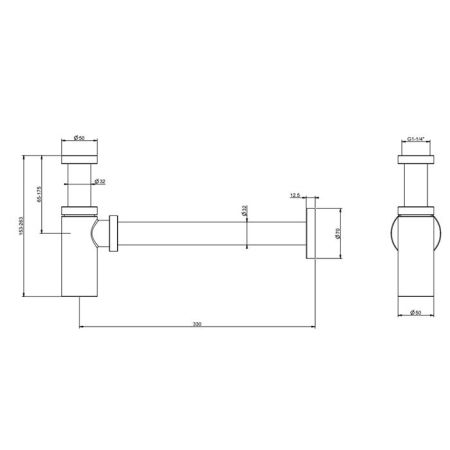 GESSI Сифон для раковины, круглый, цвет Gold CCP, артикул 01377#080