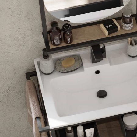 Тумба под раковину АКВАТОН ЛОФТ ФАБРИК 64,2 1A242301LTDU0 (подвесная, дуб эндгрейн), шт, артикул 1A242301LTDU0