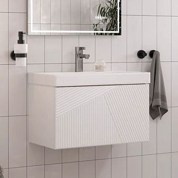 Тумба под раковину подвесная Velvex Edge tp.EDG.9696.60.1Y белый глянец, 60 см