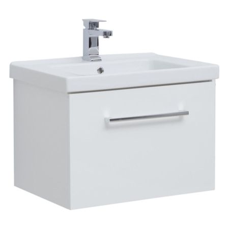 Тумба с раковиной подвесная Dreja Big Inn 65 см, белый, артикул 77-0201W-com