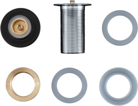 Донный клапан Aquanet черный матовый, без перелива