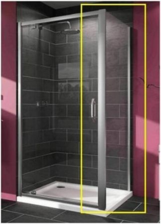 Боковая стенка Huppe Serie X1 900х800х1900 140503.069.321 (120503.069.321) Глянцевый хром, артикул 140503.069.321