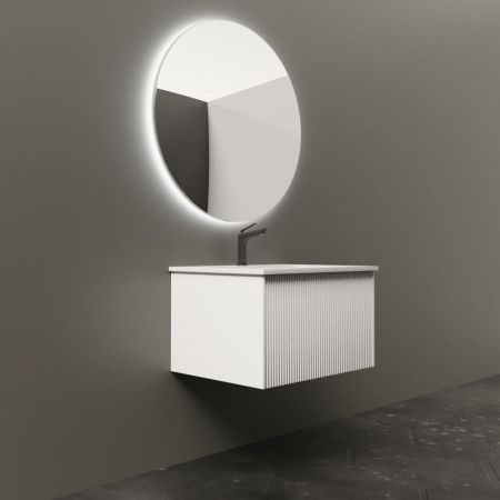 Тумба под раковину подвесная La Fenice Terra FNC-01-TER-B-60, белая, артикул FNC-01-TER-B-60