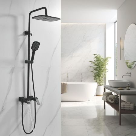 Душевая система Shevanik S4136H, черный