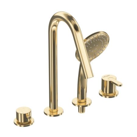 Смеситель на борт ванны LEAF-BVDM4, артикул LEAF-BVDM4-PS