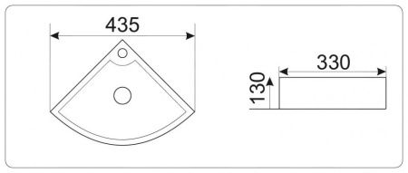 Умывальник CeramaLux 9067B Умывальник CeramaLux 9067B