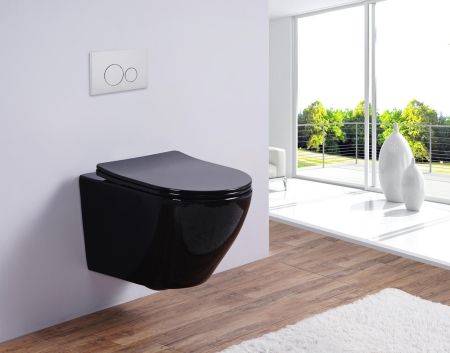 Унитаз-подвесной ESBANO AZALEA черный, артикул ESUPAZALB