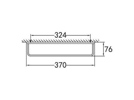 Полотенцедержатель MAXIMA CZR-F-8912A 370х76, артикул CZR-F-8912A