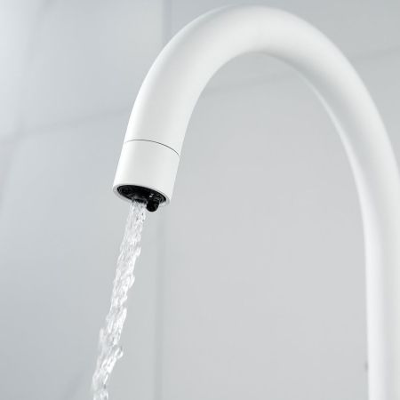 Смеситель для кухни с подключением фильтра воды Raffine F108C, белый