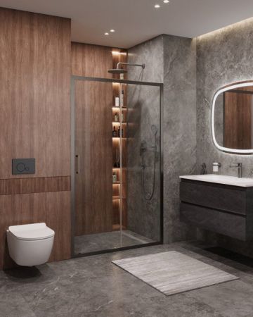 MOLVENO-BF-1-140-C-BORO-IV Душевая дверь, артикул MOLVENO-BF-1-140-C-BORO-IV