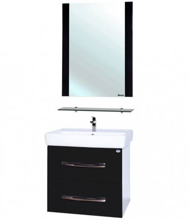 Зеркало Bellezza Рокко 50 4613706030040 с полкой Черное