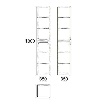 Пенал ALS 180*35, белый, артикул OW04.09.00