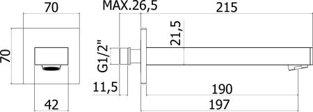 Излив Paffoni Ringo ZBOC111CR хром, артикул ZBOC111CR