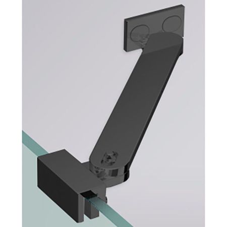 NOVELLINI Угловой кронштейн 450 мм., для установки боковых стенок, цвет черный матовый, артикул R80LOU450-H