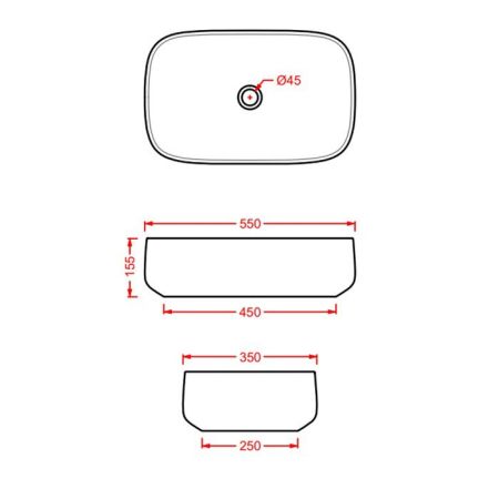 Artceram COGNAC Раковина настольная Quadro 55x35 см, цвет green issogne, артикул COL008 50 00
