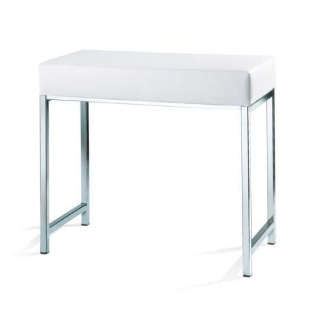 Decor Walther DW 66 Скамья 60x30x52см, цвет: хром / белый, артикул 0503204