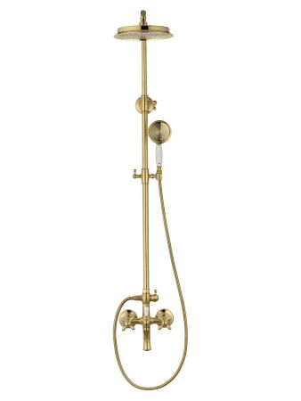 Душевая система WONZON & WOGHAND RETRO, Брашированное золото (WW-88739020-BG), артикул WW-88739020-BG