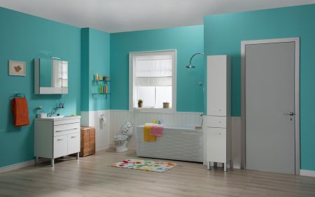 Тумба с раковиной Aquanet Верона 75 белый (напольная 1 ящик 2 дверцы), артикул 00287670