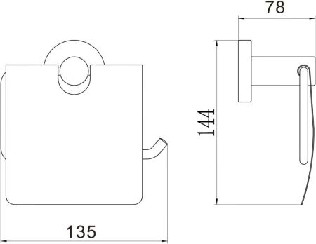 Держатель для туалетной бумаги Savol S-005651H, черный, артикул S-005651H