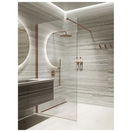 Душевая перегородка Knotlor WI100CG0RB 100х200, бронза