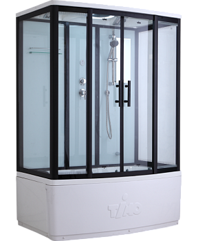 Душевая кабина Timo Standart T-6650 B 150x88 профиль Черный стекло прозрачное