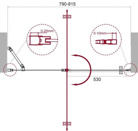 Душевая дверь BelBagno ETNA-B-12-60/20-C-Cr-90 Душевая дверь BelBagno ETNA-B-12-60/20-C-Cr-90