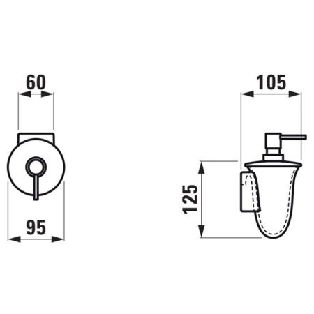 Laufen New Classic Диспенсер керамический для жидкого мыла настенный, белый глянец, артикул 8.7385.5.000.000.1
