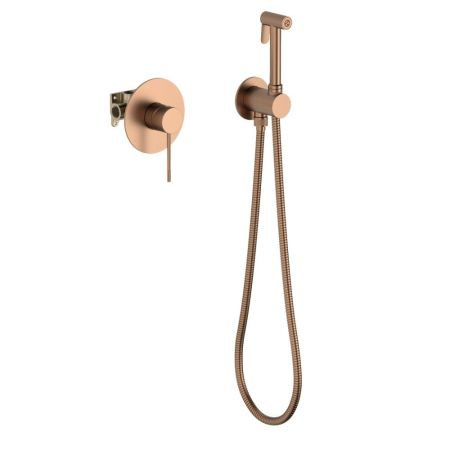 Смеситель встроенный с гигиеническим душем Timo Saona розовое золото (2389/19SM), артикул 2389/19SM