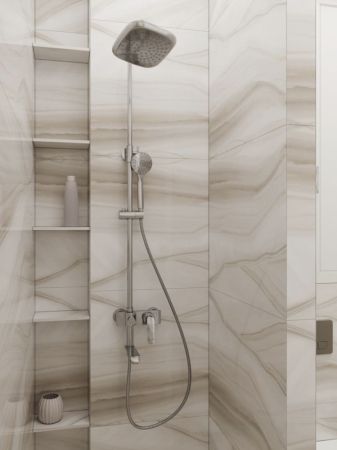 Душевая система Knotlor KN-43, хром, артикул KN-43