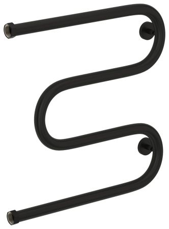 Полотенцесушитель водяной "М-обр.+" 500х500 Н. Г. 1" (Матовый Чёрный)