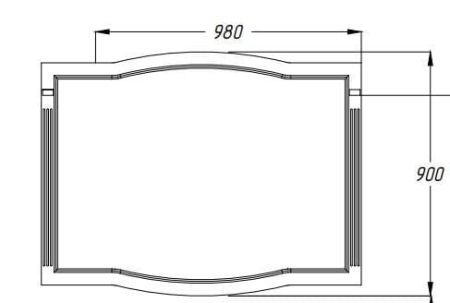 Зеркало Лаура 120 Opadiris Белый матовый с бежевой патиной, артикул 