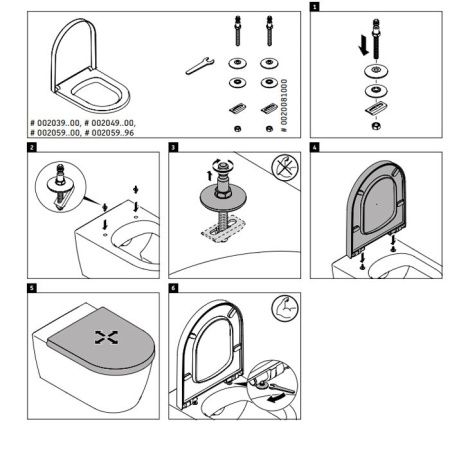 Duravit Starck 1 Крышка для писсуара (для 083532), петли: нерж. сталь, цвет: белый