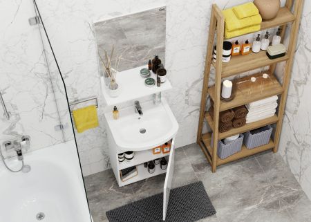 Комплект ONIKA ЭКО 52 (3в1: тумба+раковина+зеркало), артикул 105205