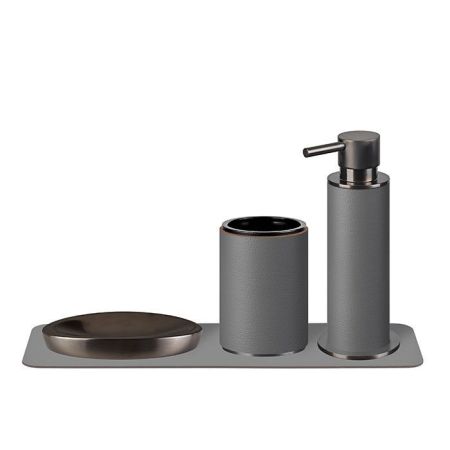 ADJ Стакан для зубных щеток, D7xH10 см., цвет:graphite/серый, артикул 4941.graphite/03