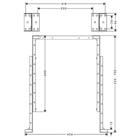 AX  Монтажные скобы для монтажа на плитку, цвет: хром, артикул 28011000