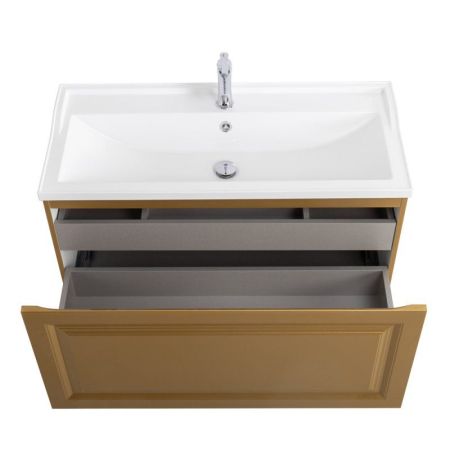 Раковина из искусственного мрамора, 1000x450x179, CZR-1000/450-LV-MR-FS, артикул CZR-1000/450-LV-MR-FS