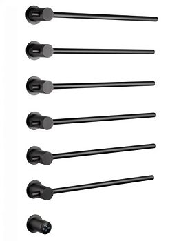 Полотенцесушитель электрический встраиваемый WONZON & WOGHAND BADEN, Темный графит (WW-AL366-GM)