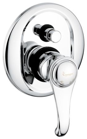 Emmevi Tiffany, встраиваемый смеситель для душа на 2 выхода, с дивертером, цвет белый-золото