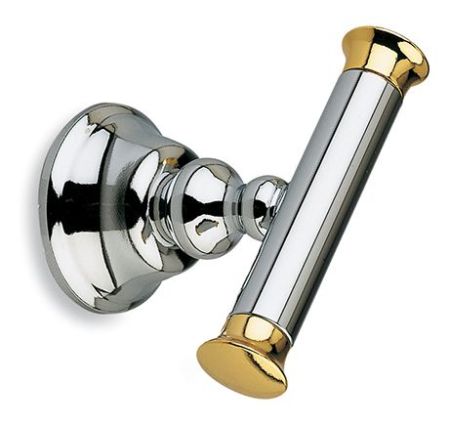 Stil Haus Smart, крючок двойной, цвет хром - золото, артикул SM13(02)