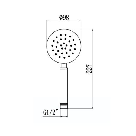 Душевая лейка Savol S-YSP05L, сатин, артикул S-YSP05L