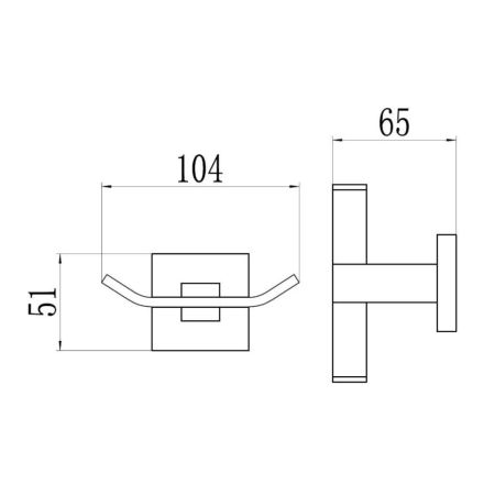 Крючок для ванной комнаты Savol S-06554A, хром, артикул S-06554A