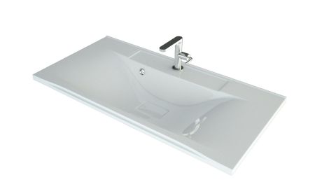 Тумба "Абигель 100", 3 дв., серый / цемент, Milen 100 / км, артикул SP-00001035