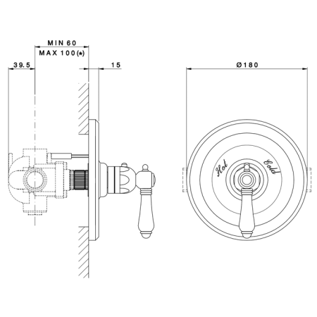 Nicolazzi Внутреняя часть для термостатического смесителя 3/4", без запорного вентиля, артикул 4913 (новый арт C4913)
