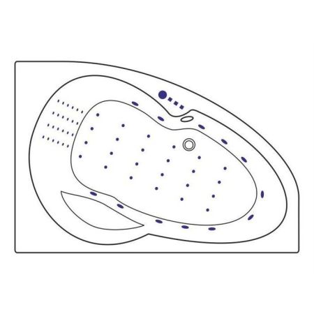 Ванна EXCELLENT Newa 160x95 (правая) "NANO" (хром), артикул WAEX.NEP16.NANO.CR